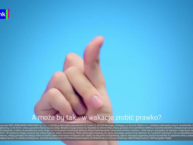 Blowek w kampanii „1000 złotych pomysłów” mBanku