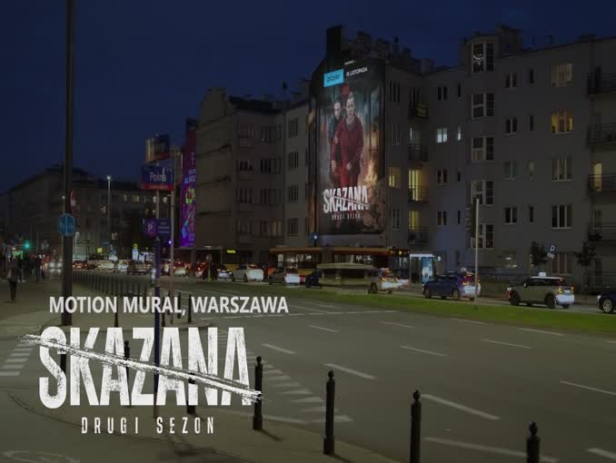 Mural przy Metrze Politechnika promuje drugi sezon „Skazanej” (wideo)