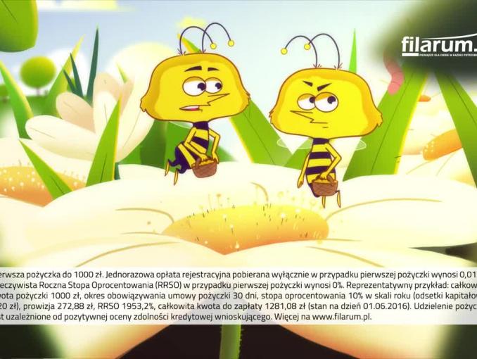 Pszczoły w reklamach pożyczek internetowych Filarum.pl